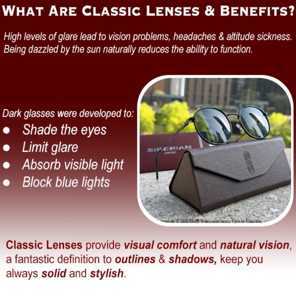 ??SIBERIAN 100% Real Glass Round BLACK Sunglasses Standard 52mm Unisex Premium main image 4